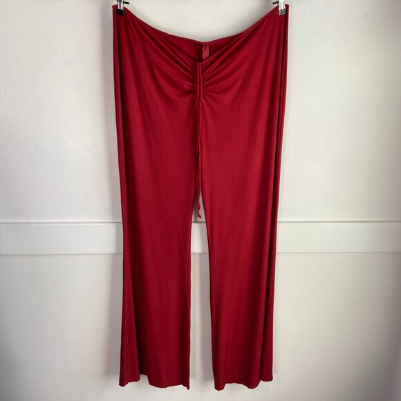 NWOT Skims Brick Red Soft Lounge Ruched Pants - Picture 5 of 13